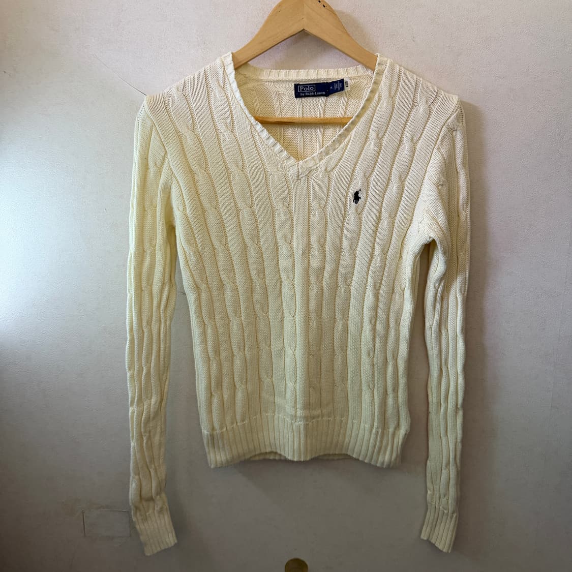 폴로 랄프로렌 브이넥 코튼 스웨터니트 M(55정도) 상품이미지2