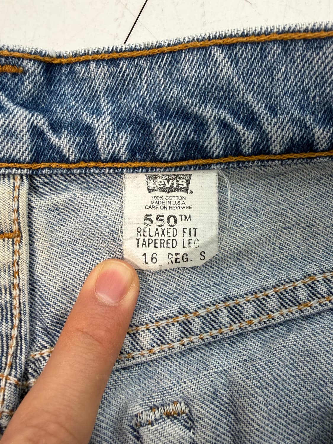 a597) 34 리바이스 90s USA 550 테이퍼드 데님/청바지 상품이미지8