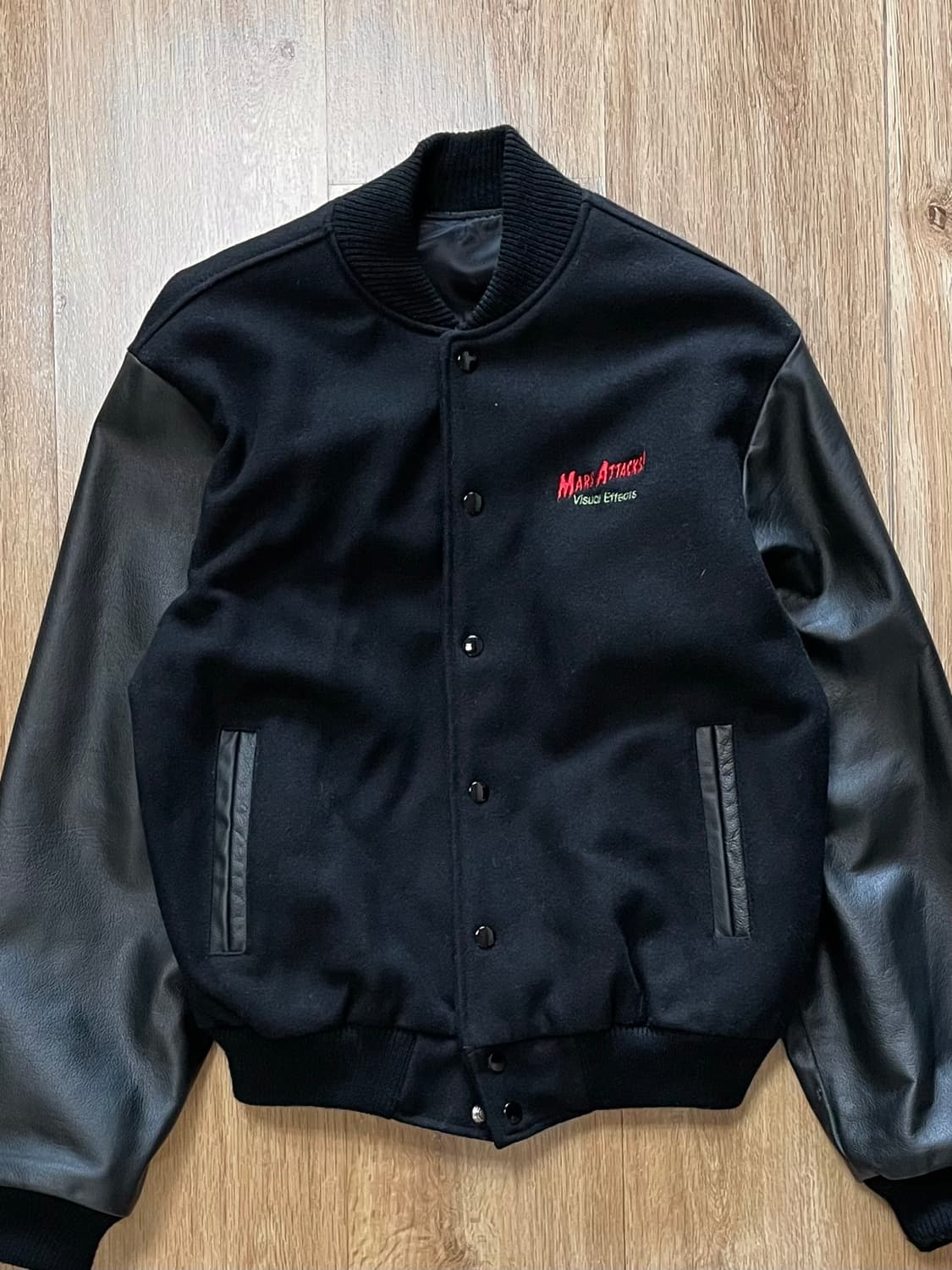 국내 유일 90s USA 영화 마스어택 화성침공 크루 빈티지 바시티 자켓 상품이미지2
