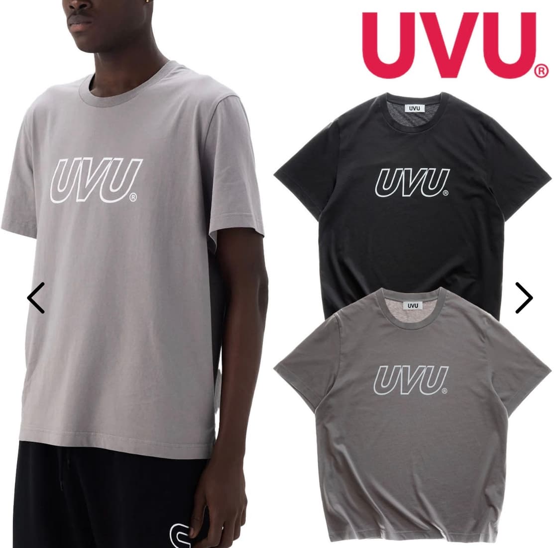 Uvu 반팔 그레이 S 상품이미지3