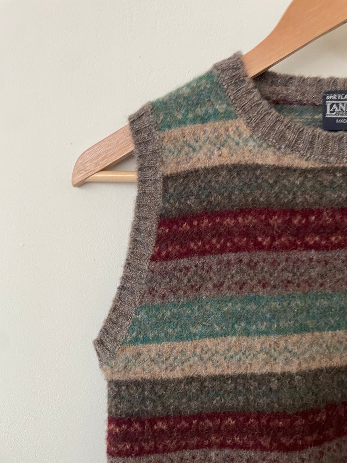 vintage scotland wool vest knit 상품이미지3
