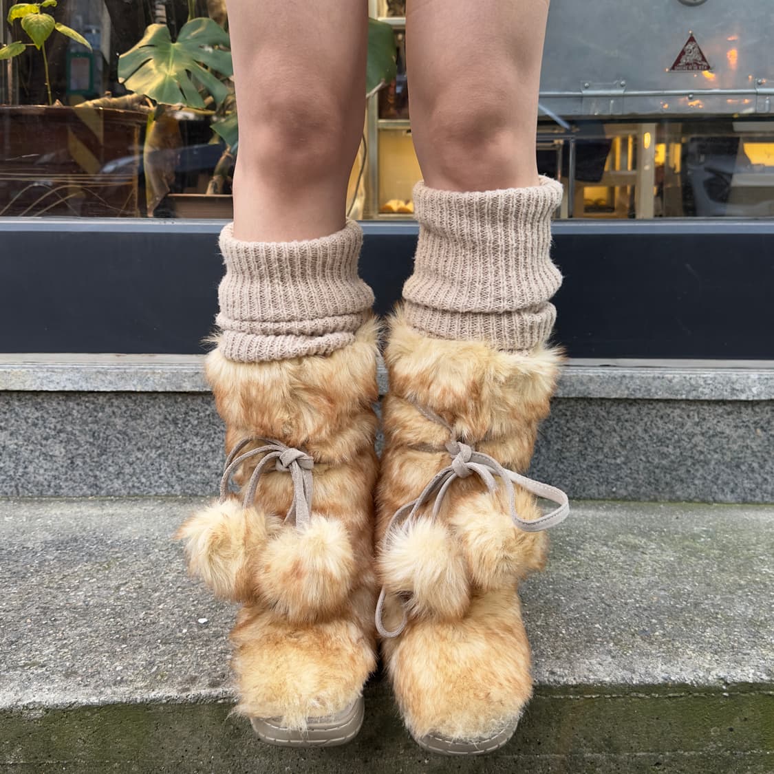 00s Y2K 콜린 스튜어트 털 부츠 상품이미지7