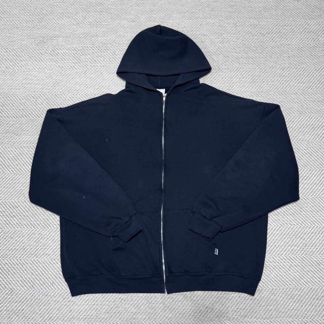 (XXL) 00s 빈티지 러셀 애슬레틱 블랙 후드집업 상품이미지1