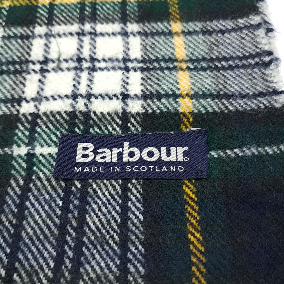 MX496 바버 00s 스코틀랜드판 울 드레스타탄 네이비 머플러 목도리 상품이미지4