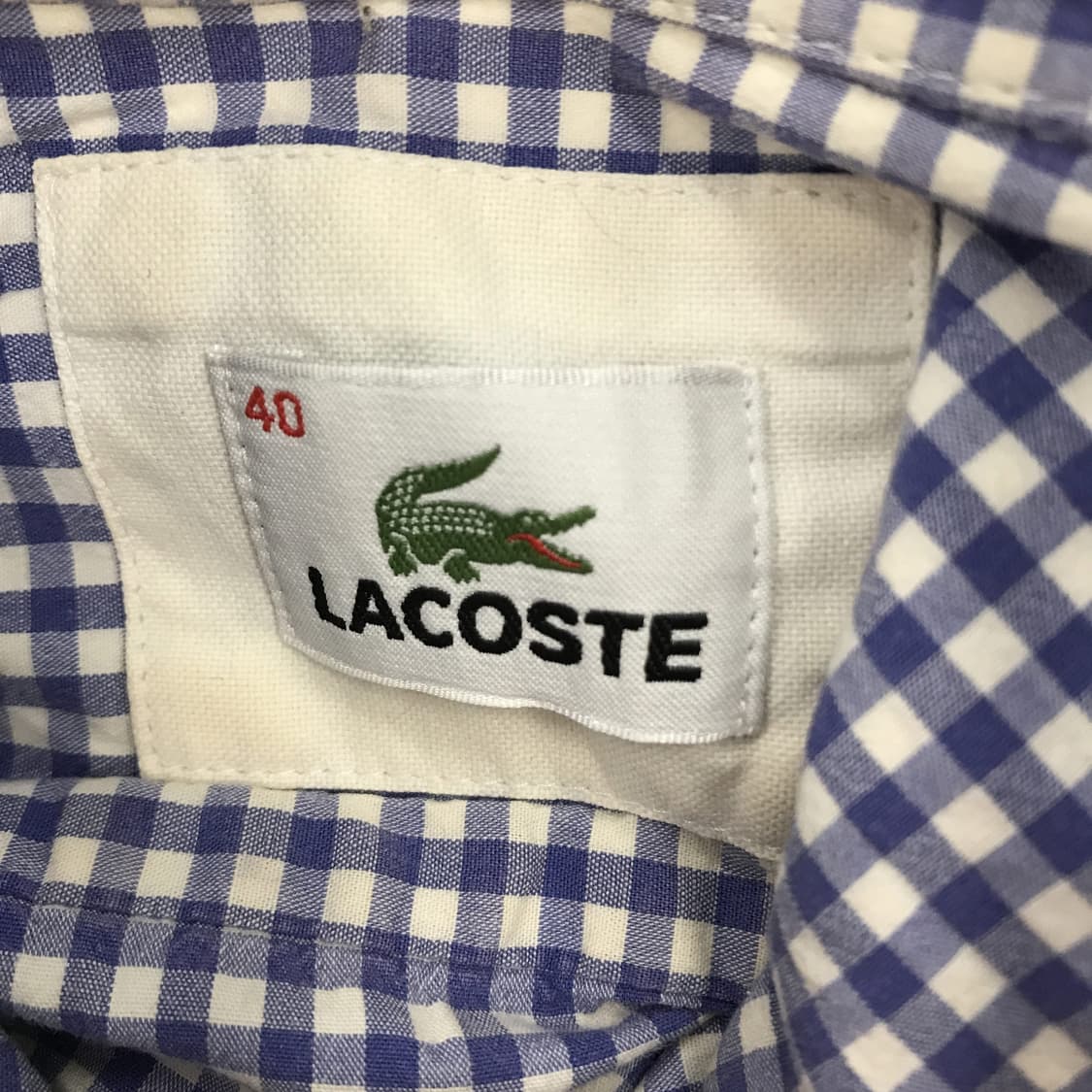 라코스테 반팔 깅엄체크셔츠 [40사이즈] 상품이미지4