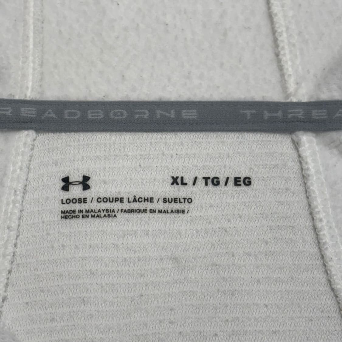 언더아머 기모 크롭 후드집업 화이트 여성용 XL 상품이미지5