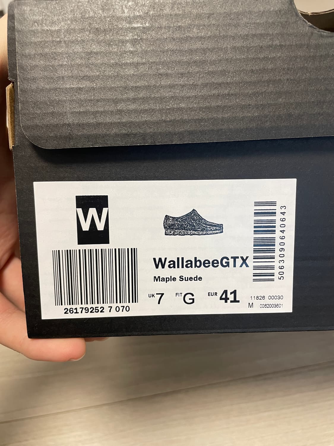 클락스 왈라비 고어텍스 블랙(7.5)/메이플(7) 새상품 상품이미지3