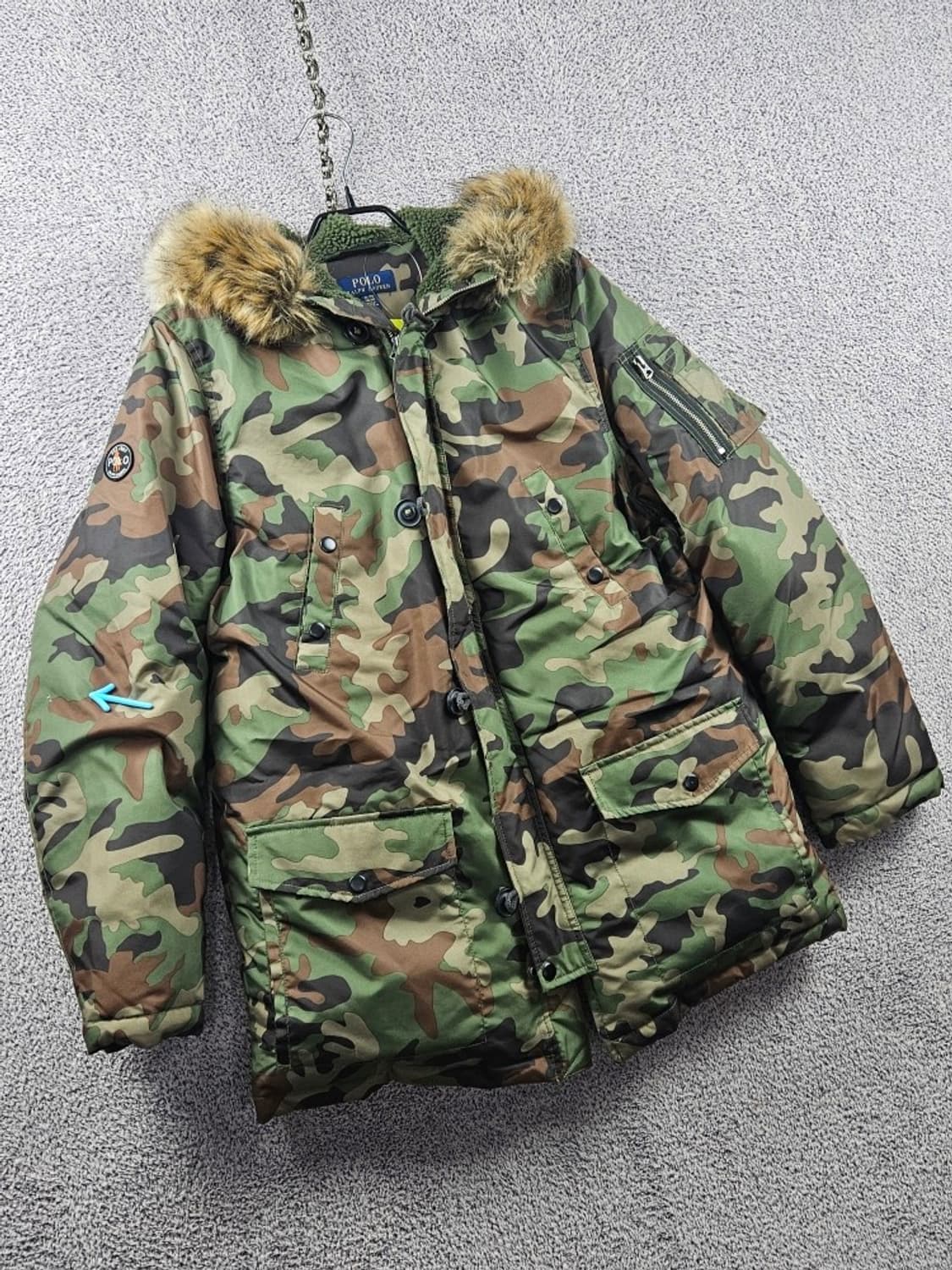 폴로랄프로렌 카모플라쥬 퍼후드 패딩 자켓 ( XL ) / 10711 상품이미지4