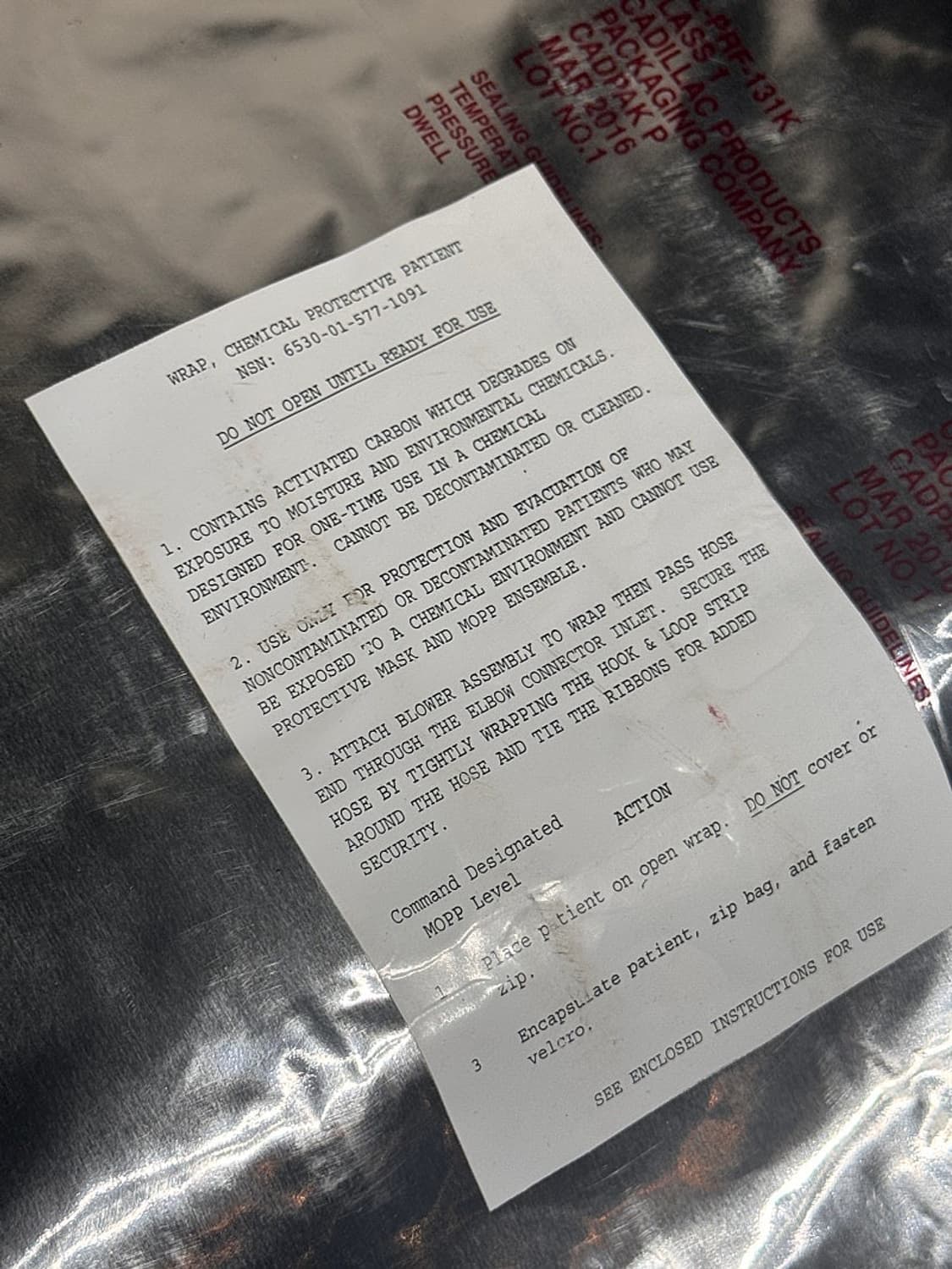 USA 미군 ACU 화생방 보호랩 상품이미지2