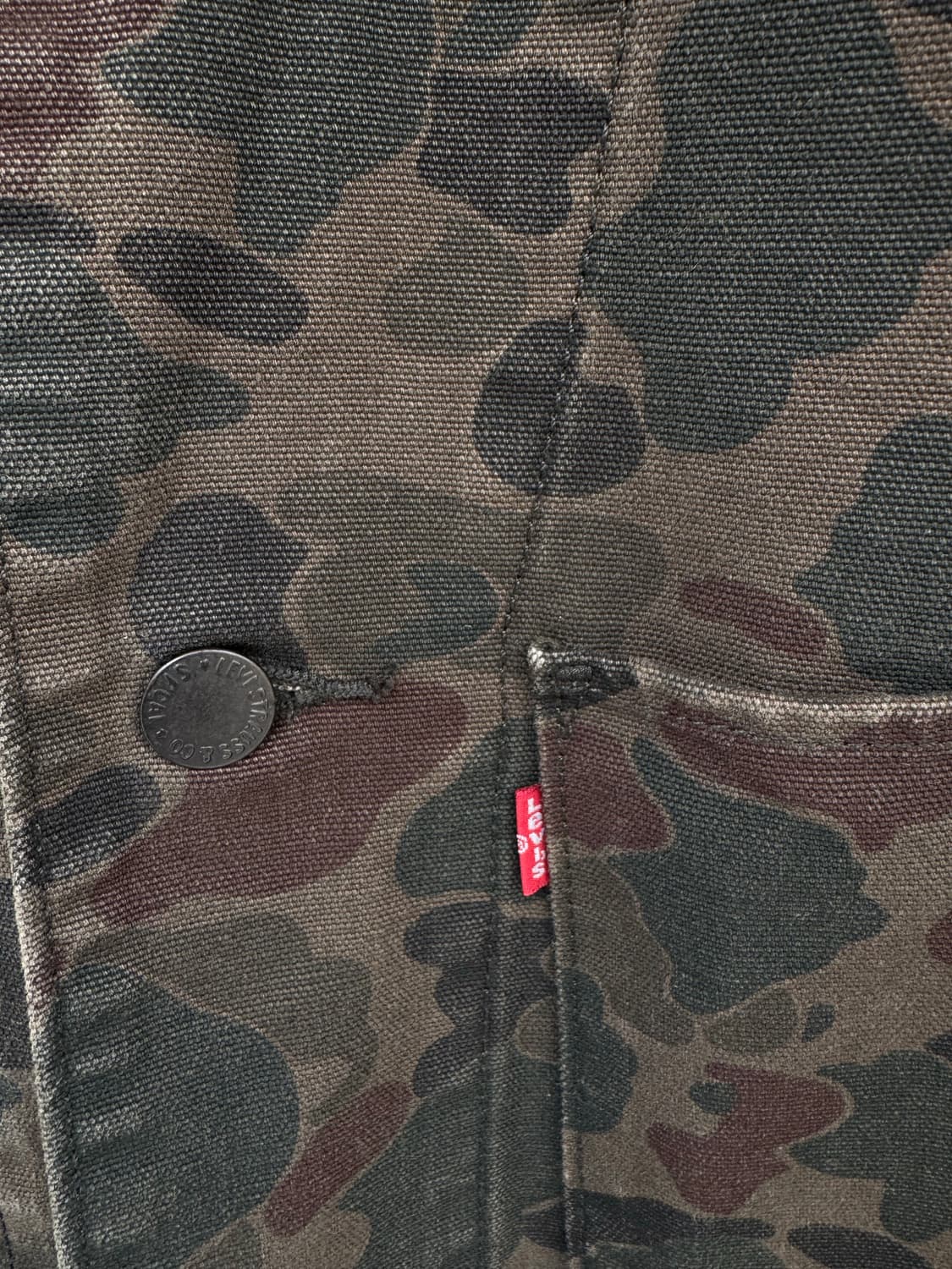 리바이스 카모 커버울 워크 자켓 S 상품이미지5