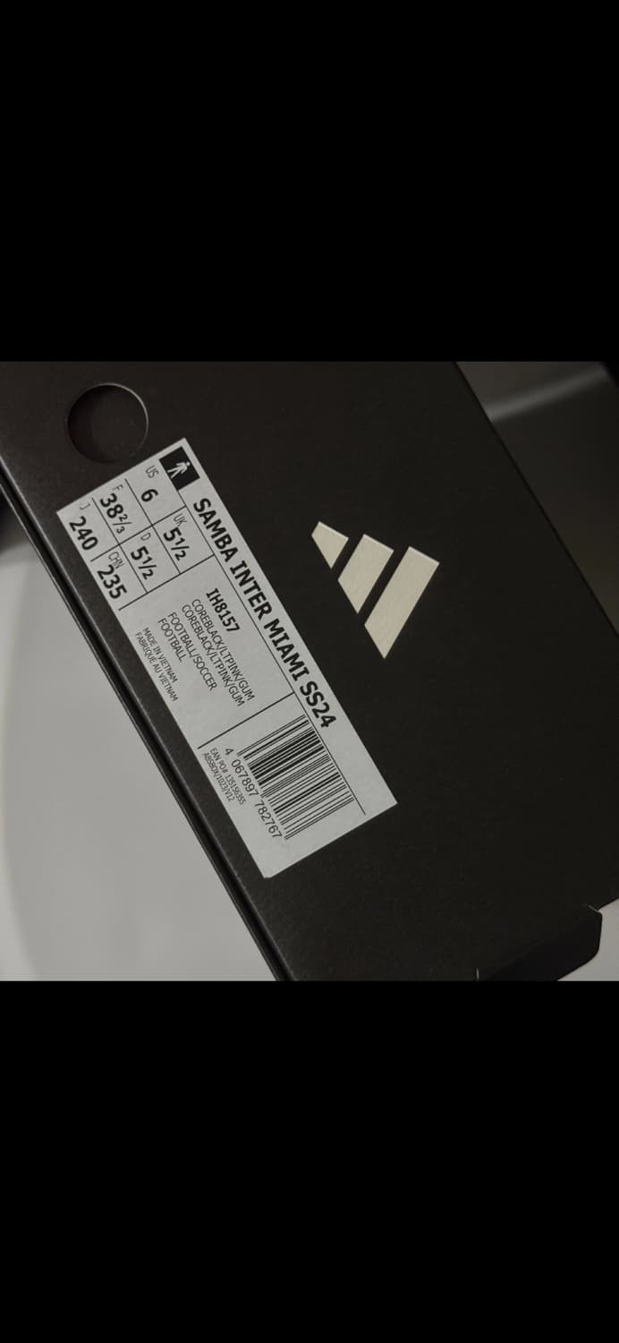 (미착용풀박스) 아디다스 삼바 인터마이애미 CF 인도어 메시 블랙 핑크 상품이미지2