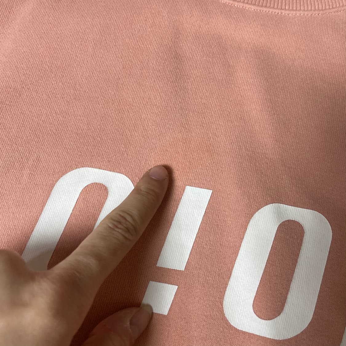 O!O! 빅로고 핑크 맨투맨 L 상품이미지5