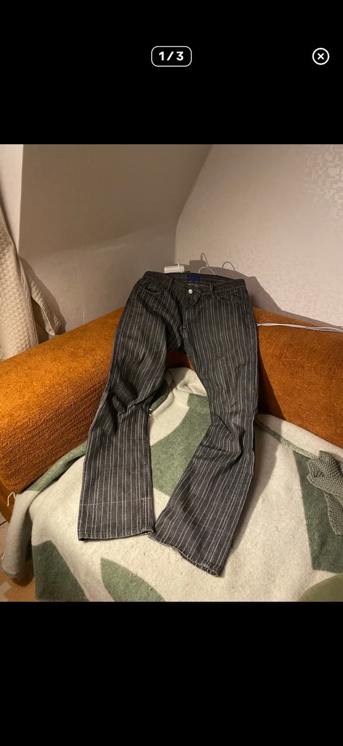 빔즈 스트라이프 부츠컷 플레어진 상품이미지1