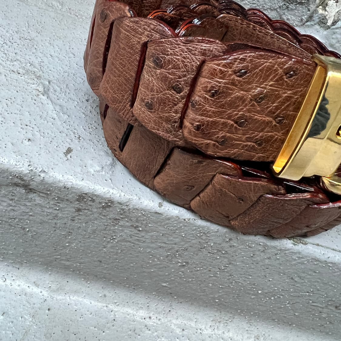 타조가죽 위빙 벨트 상품이미지2