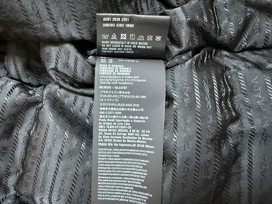 프라다 리나일론 패딩 자켓  상품이미지9