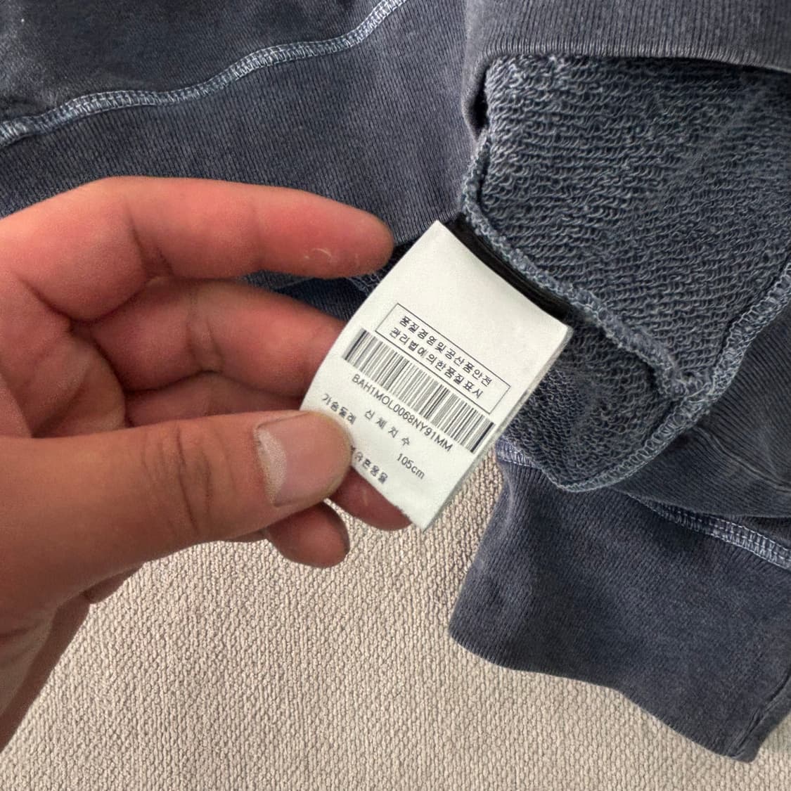 100 바버 스티치 롱슬리브 티셔츠 상품이미지3