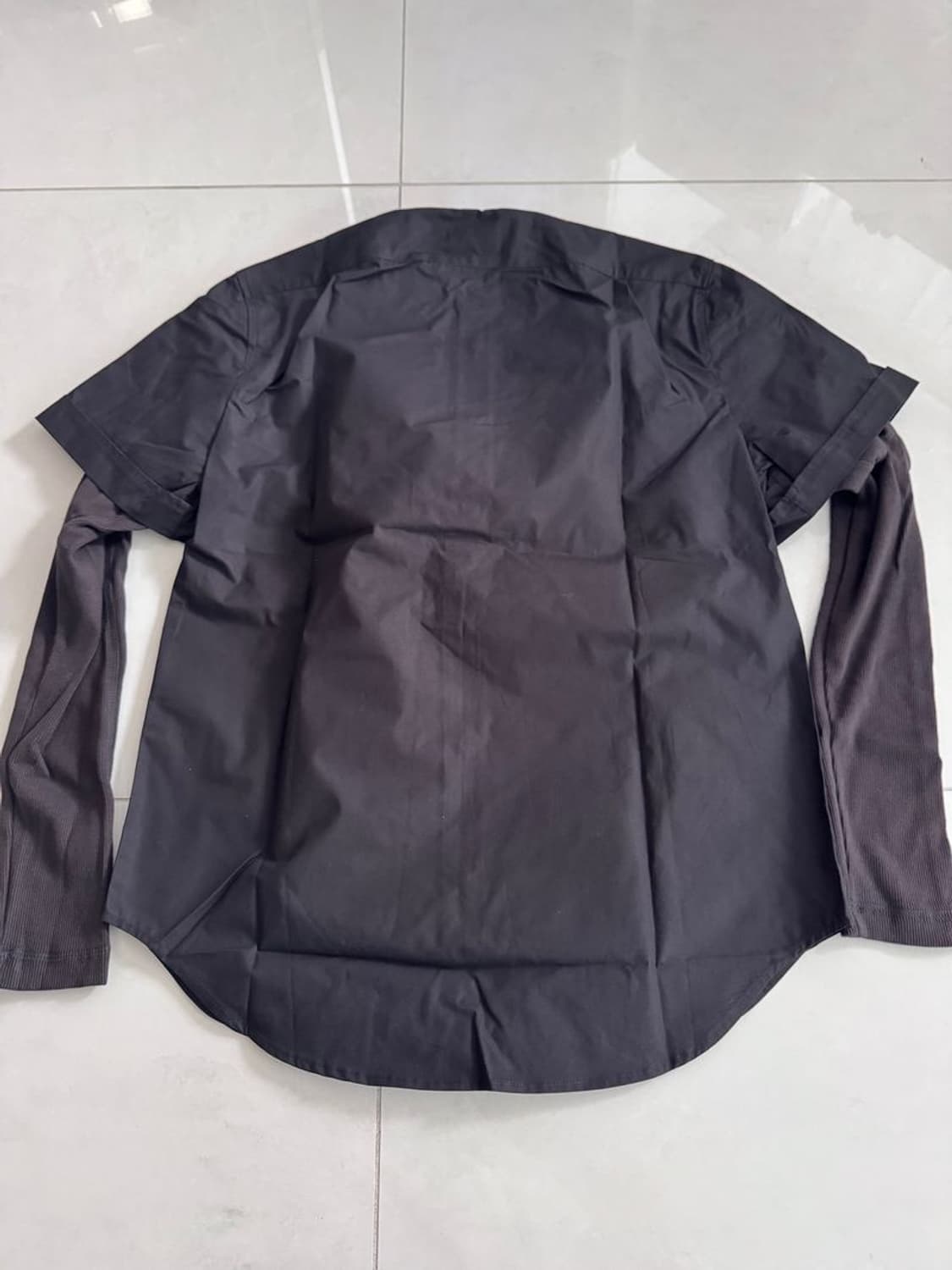 FAKE LAYERED COTTON 가짜 레이어드 코튼 긴팔 셔츠 상품이미지3