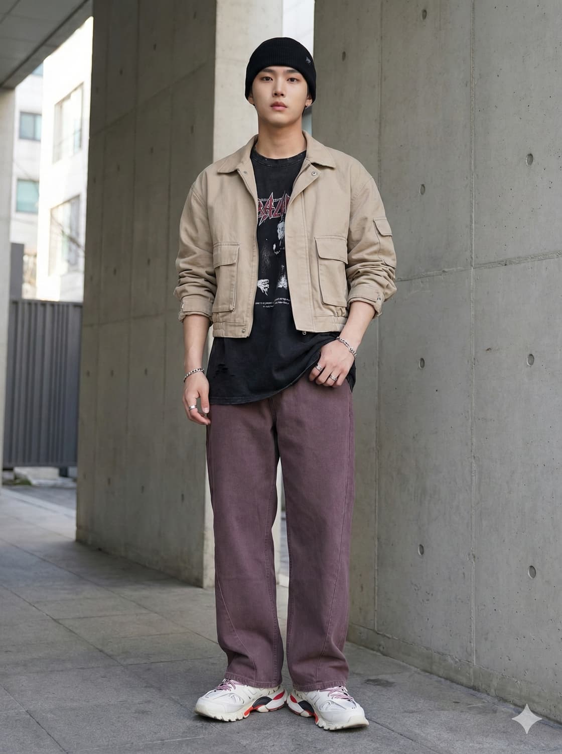 AFTER PRAY 애프터프레이 커브드 절개 와이드 데님 상품이미지1