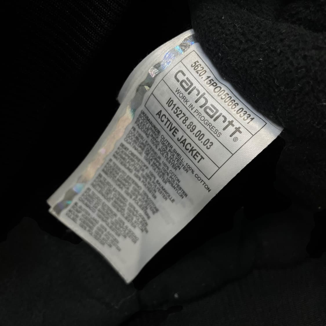 칼하트 Carhartt 액티브 후드 자켓 블랙 상품이미지5