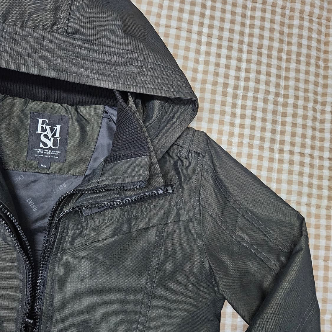 에비수 이중잠금 간절기 집업자켓 남자100 상품이미지3