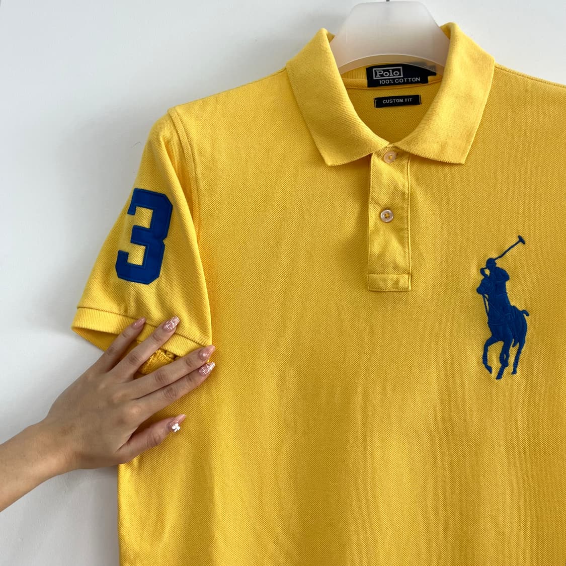 폴로 랄프로렌 빅포니 옐로우 카라 반팔 티셔츠 상품이미지4