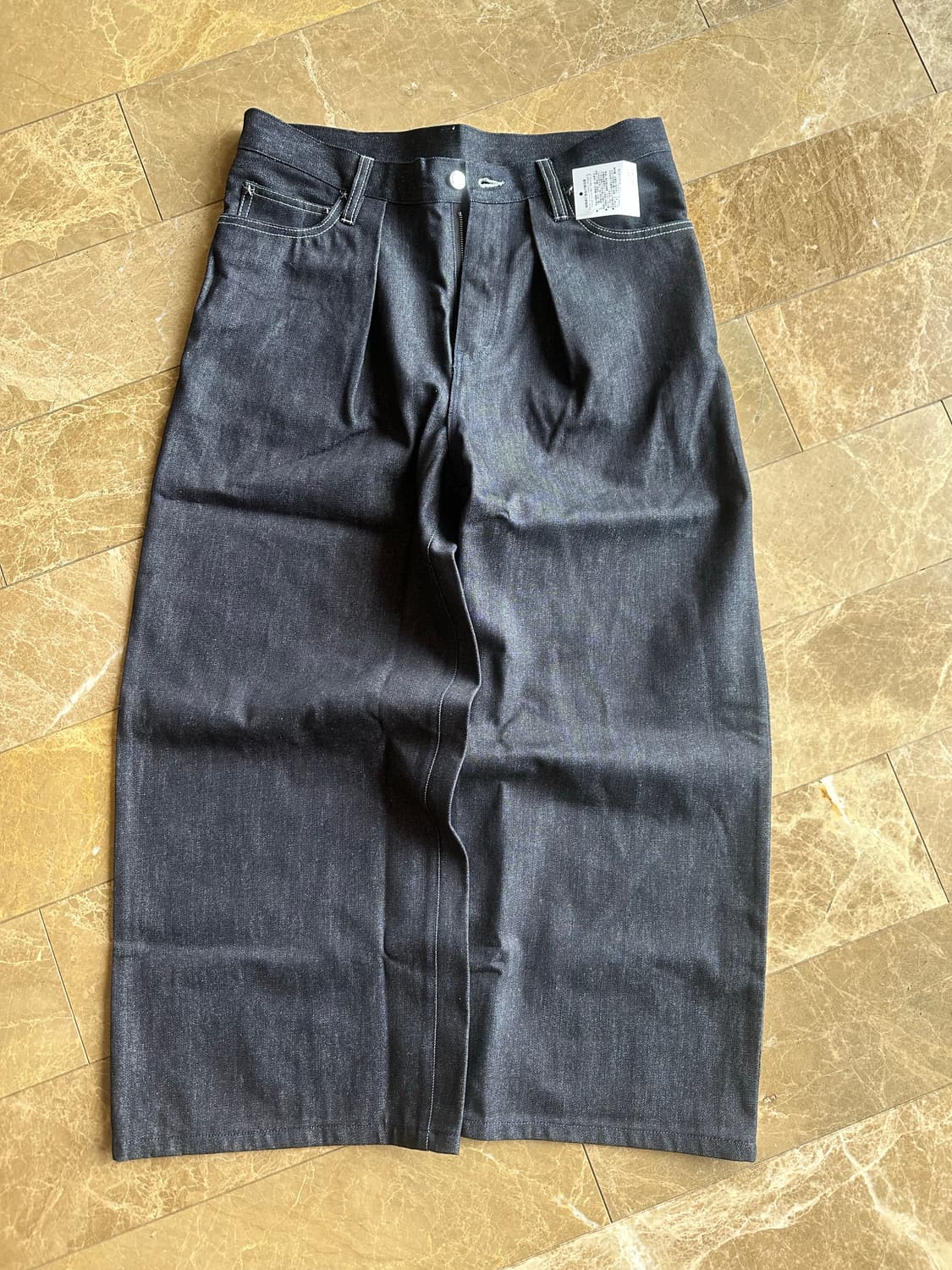 Belvet rigid tuck pants indigo M 상품이미지3