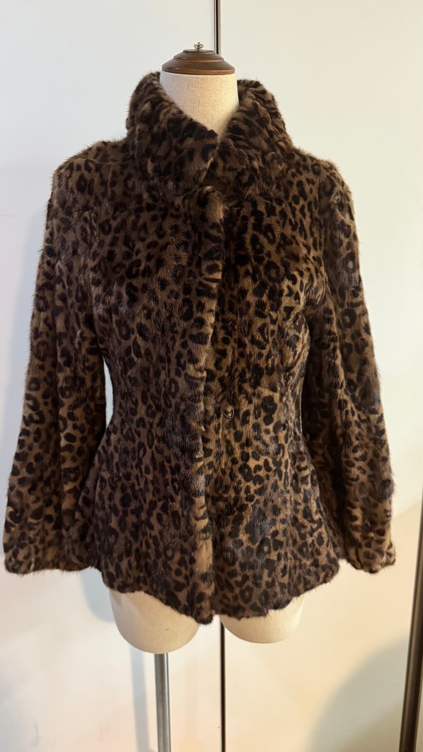 Marmalady 레오파드 밍크 퍼 자켓 상품이미지3