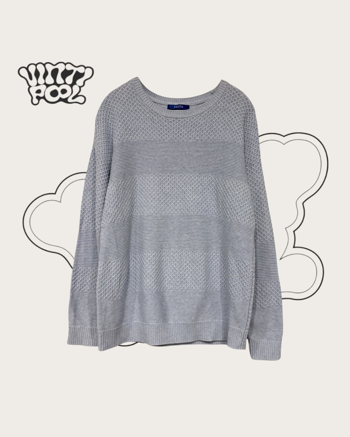 KEITH 키스 크루넥  니트 스웨터 85 하늘색 상품이미지1