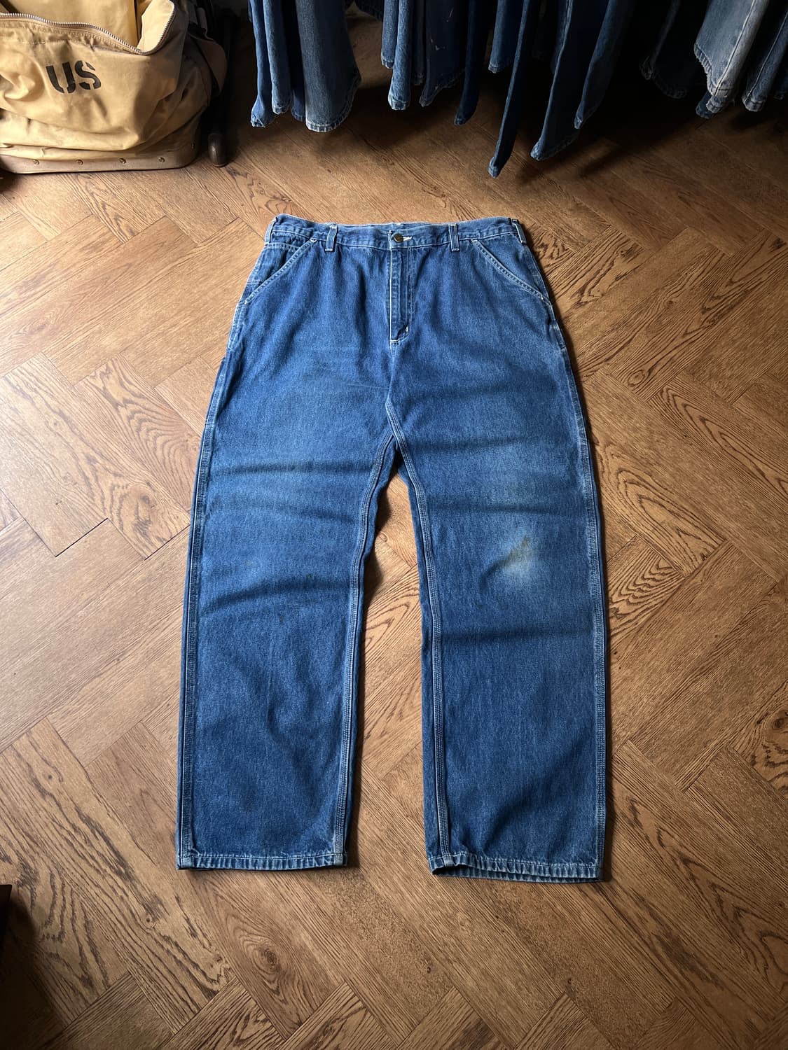 [38]칼하트 USA 빈티지 워싱 싱글니 워크 데님 팬츠 상품이미지2