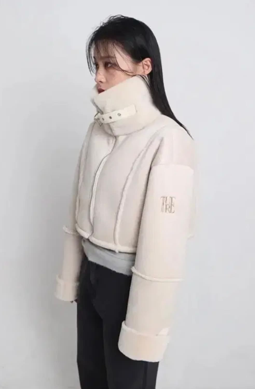 ture 티유알이 오브이 카리나 무스탕 아이보리 상품이미지1