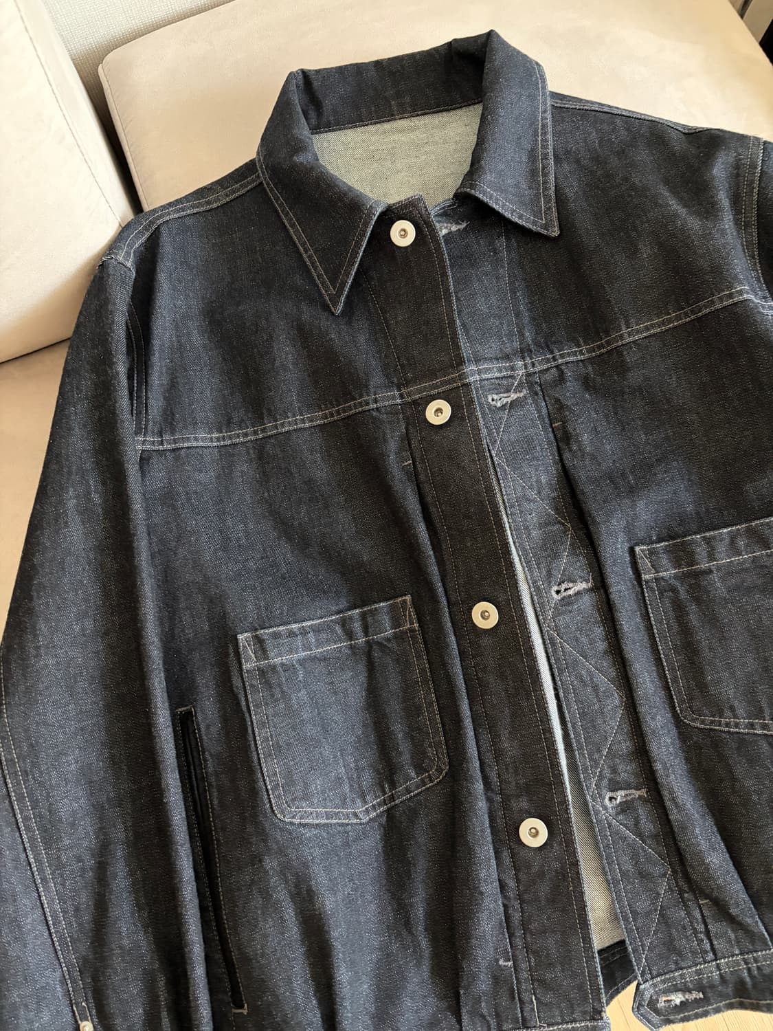 폴리테루 데님 트러커 인디고 2사이즈 상품이미지1