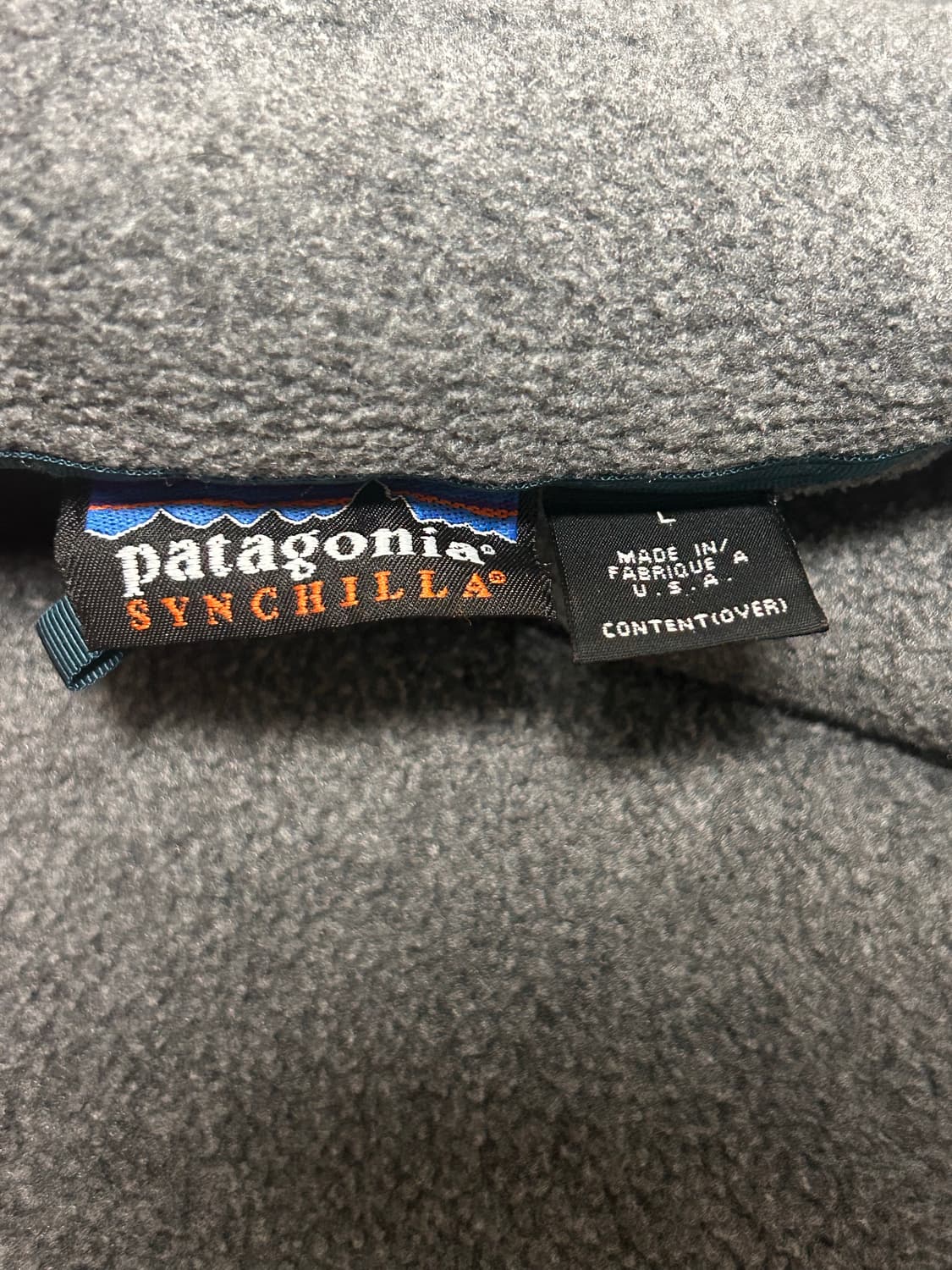 90s 빈티지 파타고니아 og 신칠라 딥파일플리스집업,그레이/L사이즈 상품이미지5