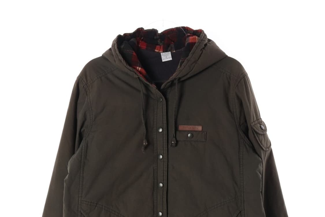 빈티지 체크 라이닝 후드 워크 자켓 상품이미지4