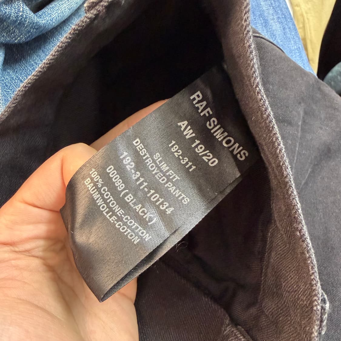 라프시몬스 19AW 디스트로이드 진 상품이미지9