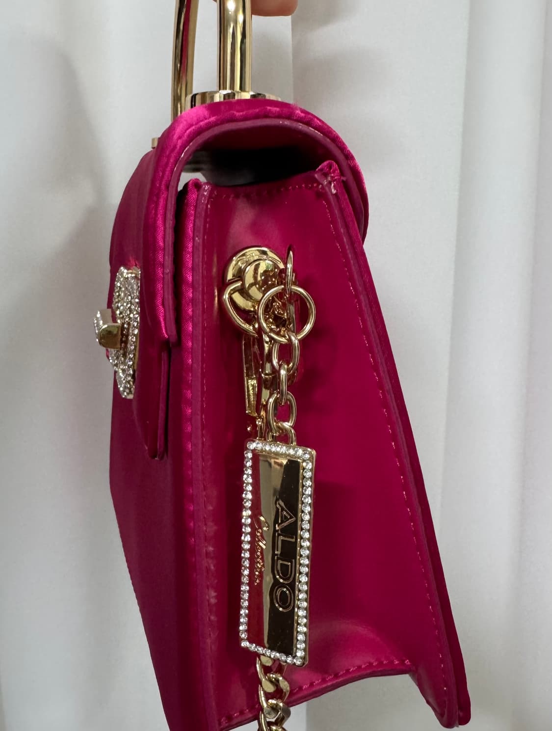 [새상품] ALDO 알도 핑크 탑핸들 체인 크로스백 상품이미지5