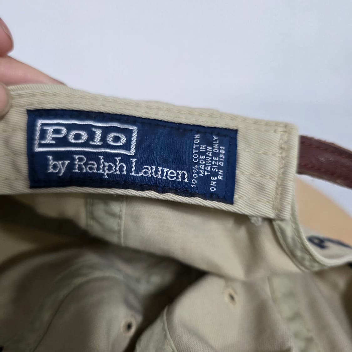 폴로 랄프로렌 베이지 볼캡 모자 가죽 스트랩 상품이미지8