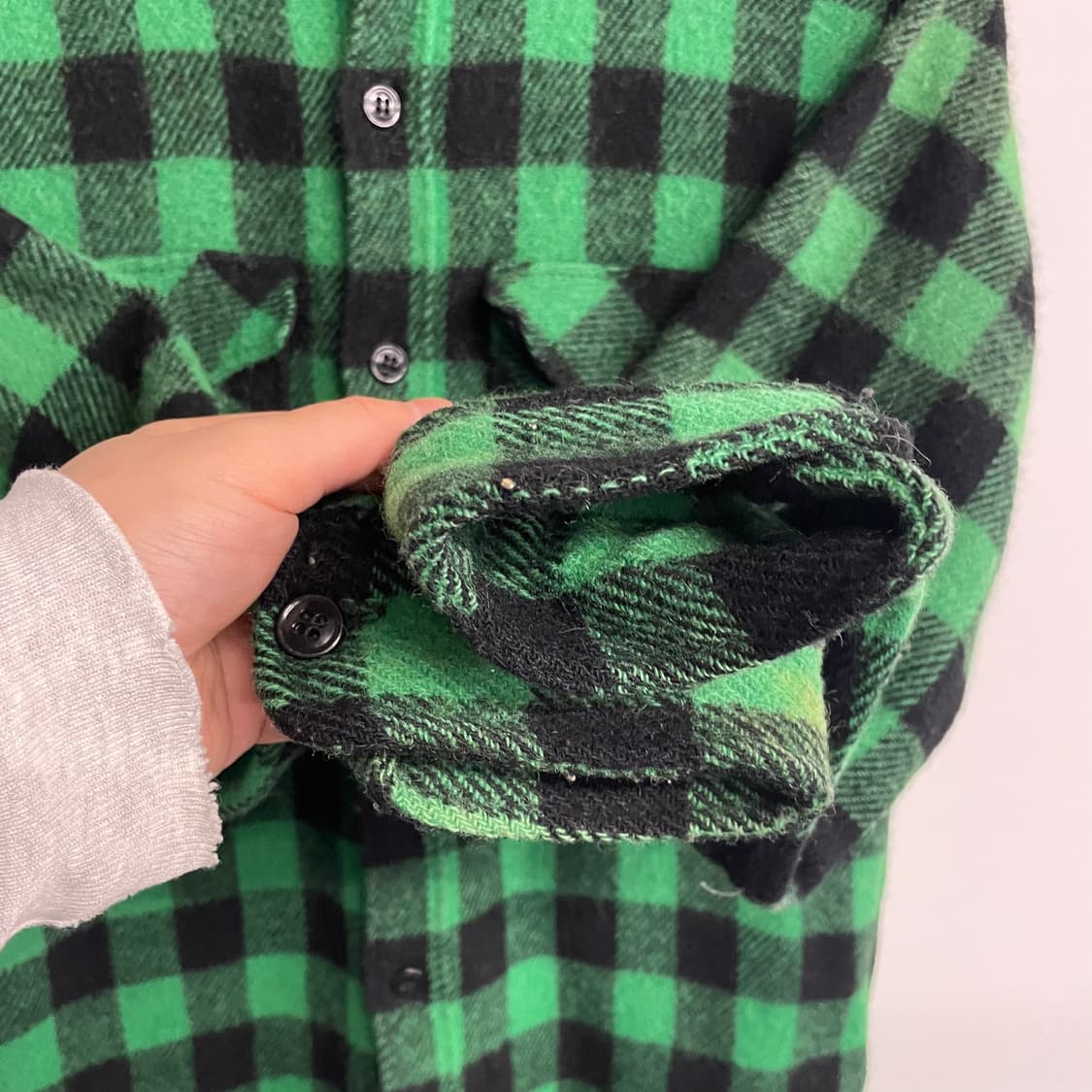 80s 울리치 버팔로 울 체크셔츠 상품이미지5