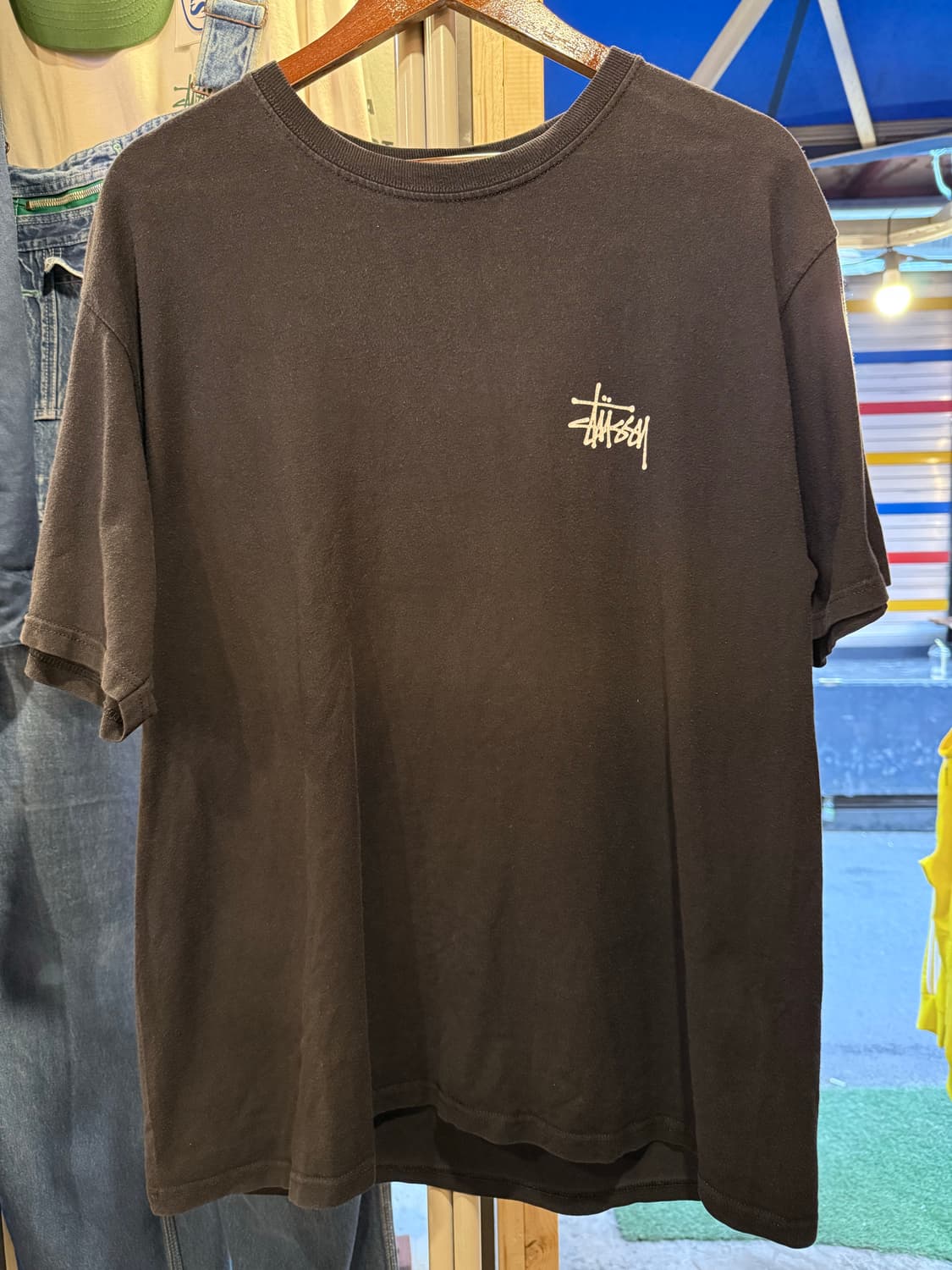 스투시 베이직 로고 반팔 티셔츠 블랙 상품이미지1