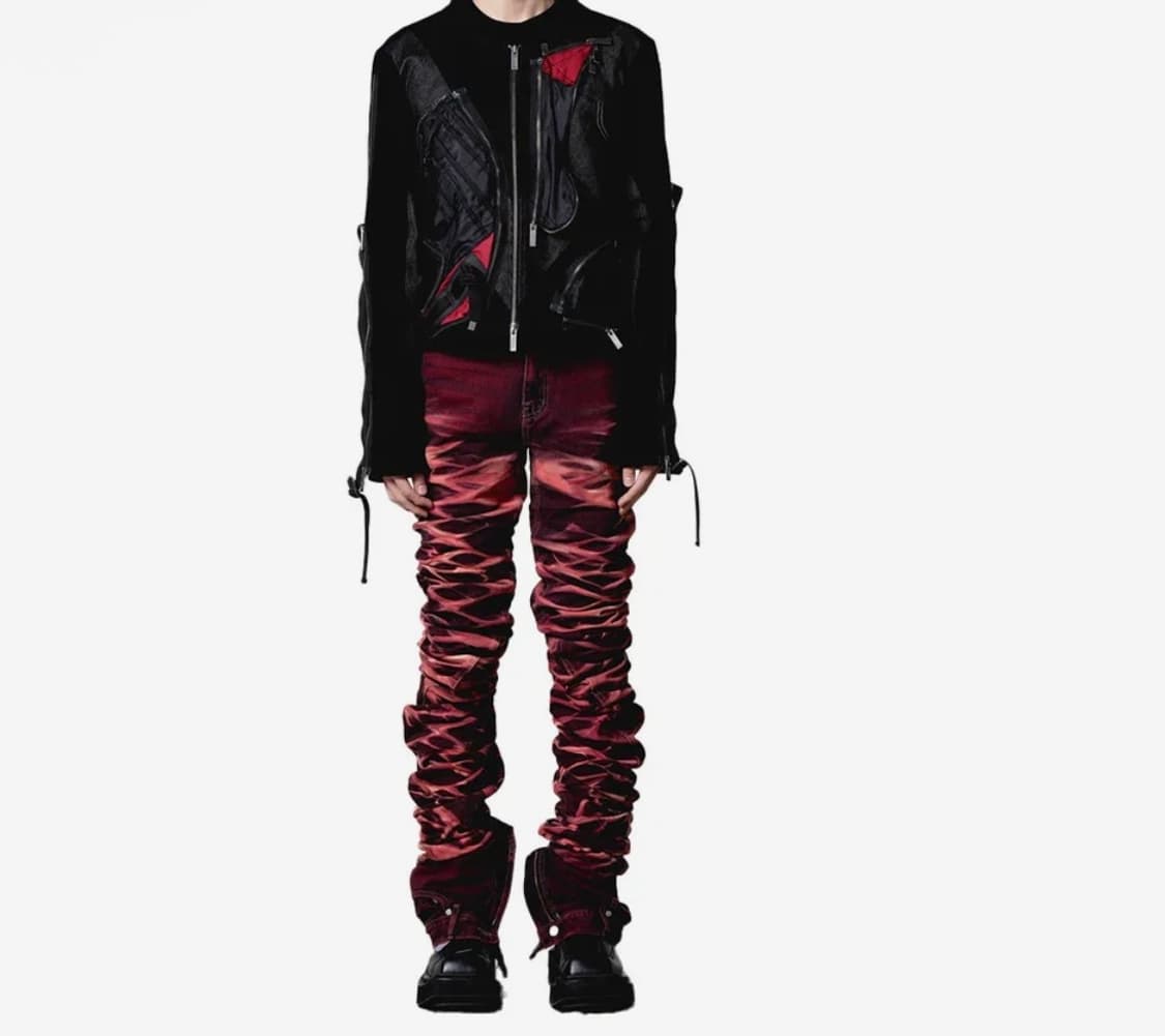 써저리 워싱 데님 곱창 팬츠  상품이미지2