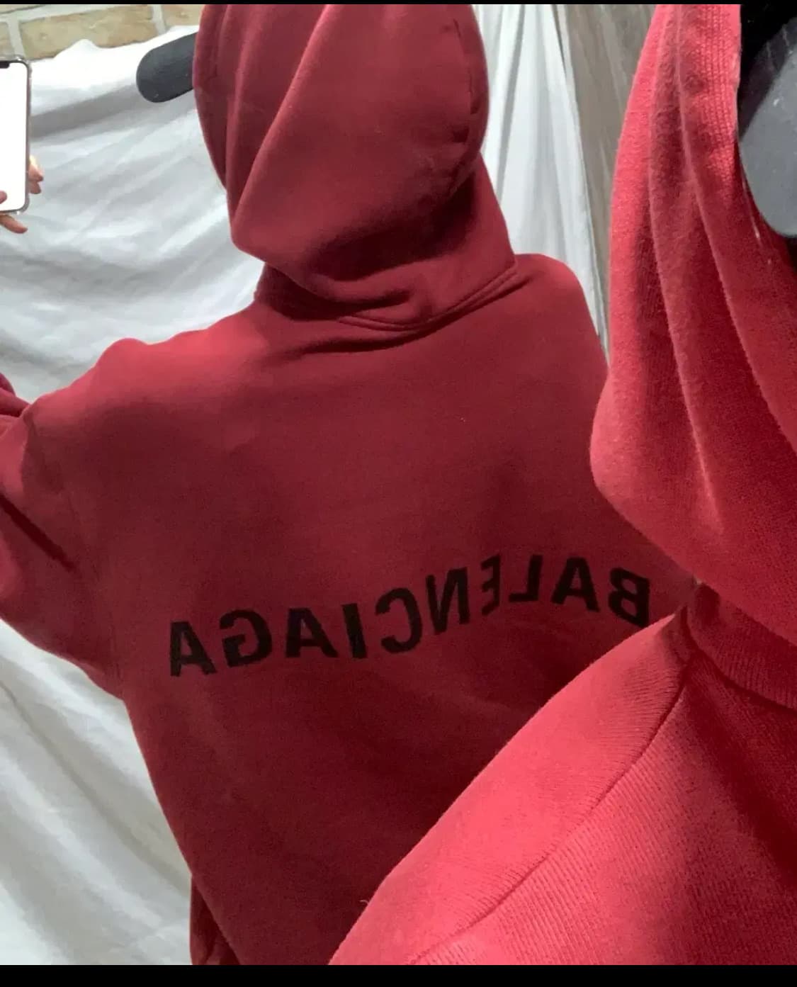 발렌시아가 후드,M,빨강 상품이미지3