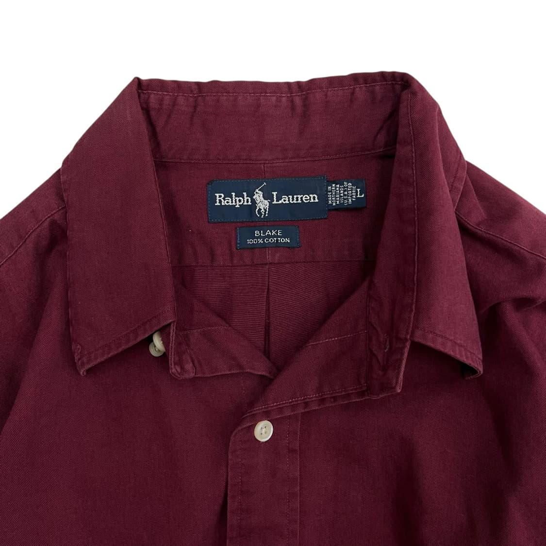 폴로 랄프로렌 네이비포니 버건디 셔츠 L 상품이미지5