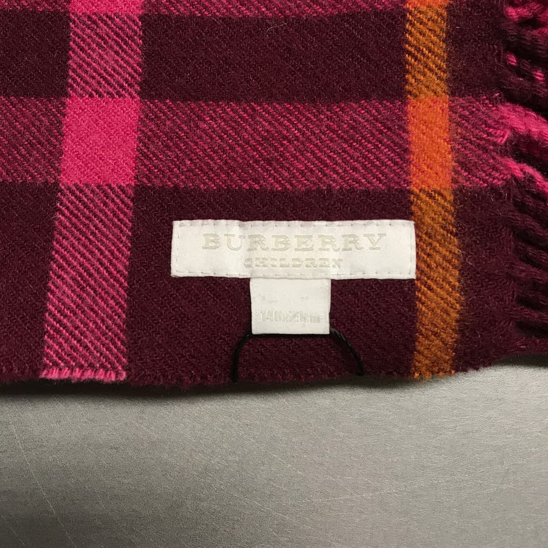 버버리 정품 캐시미어 머플러 버건디 상품이미지4