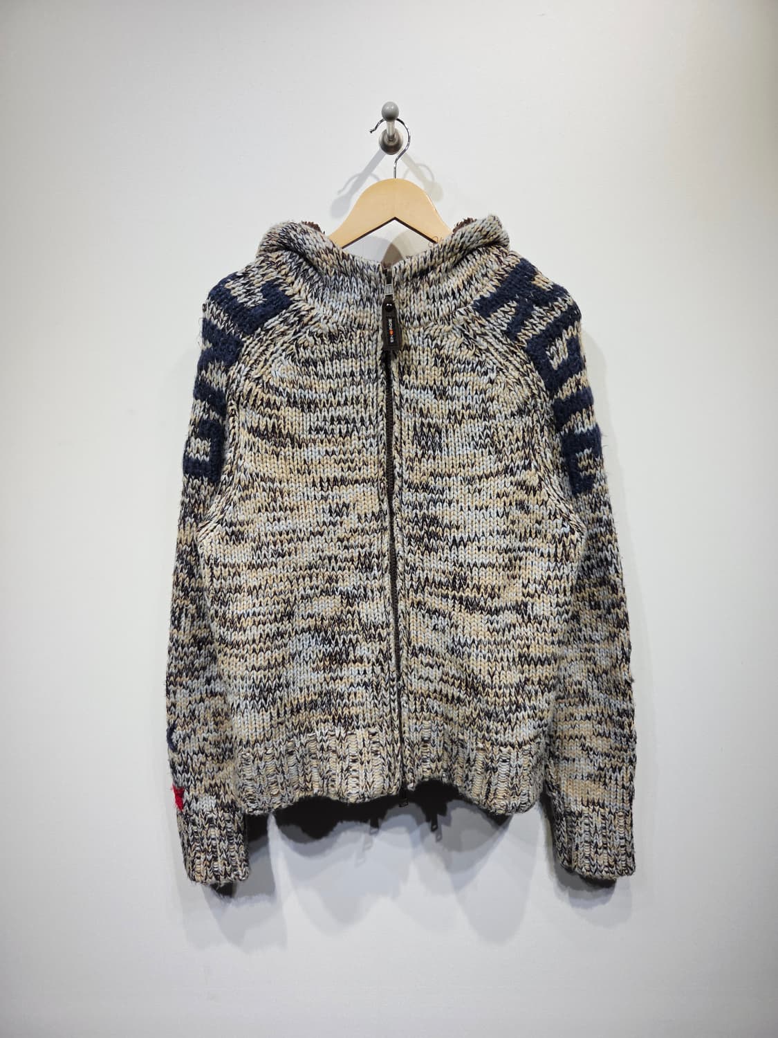 ENERGIE 에너지 셰르파 안감 후드 집업 니트 상품이미지2