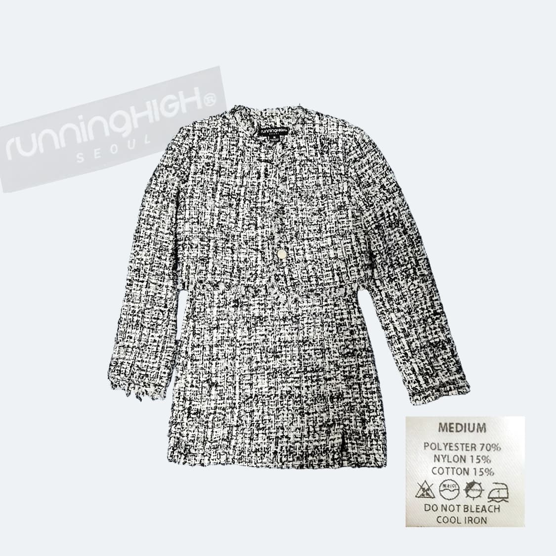 러닝하이 트위드 자켓 + 원피스 셋업 M 상품이미지3