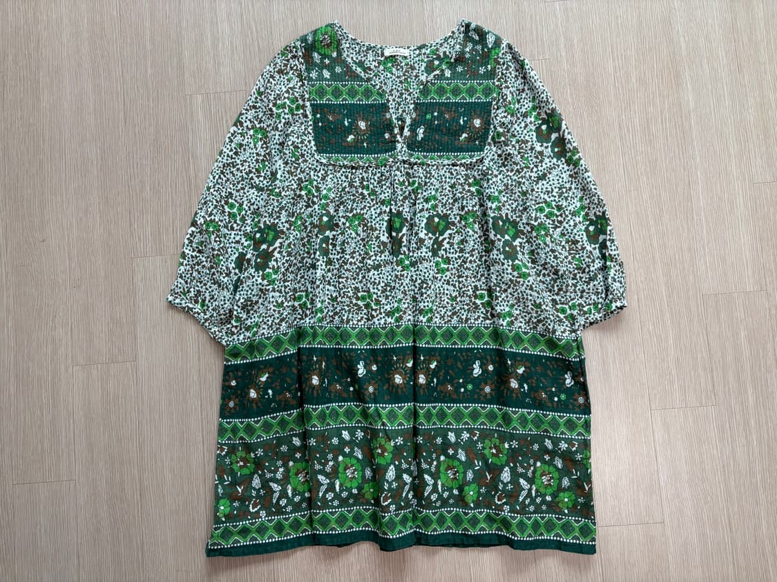 그린 자수 원피스~ 모리 하구미 상품이미지3