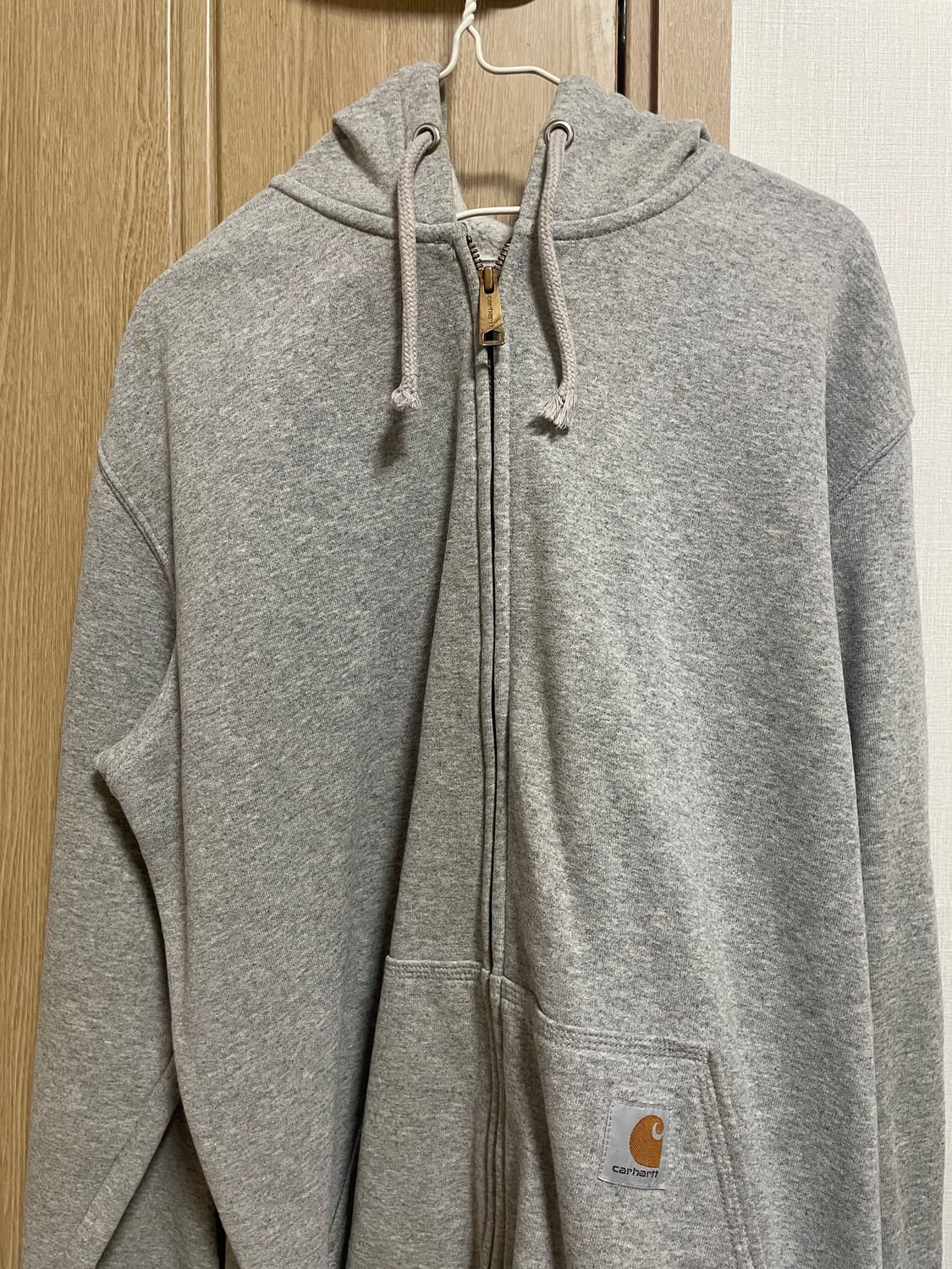 칼하트 회색 후드집업 상품이미지1