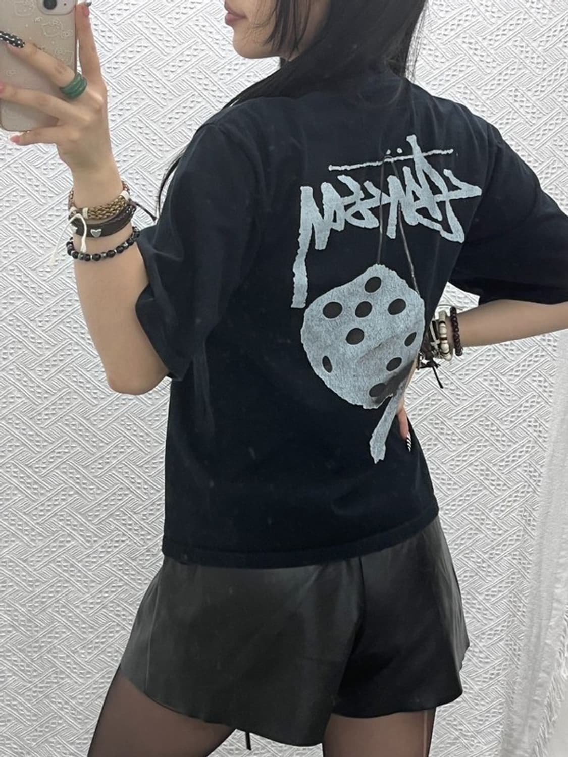 스투시 퍼지 다이스 스트릿 힙합 캐주얼 반팔티 S C10470 상품이미지1