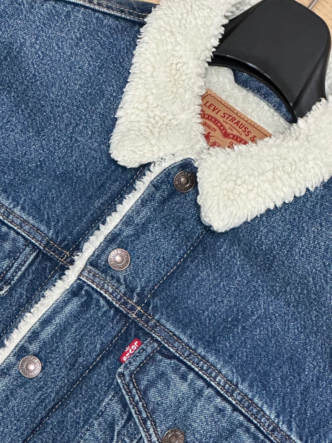 리바이스 셰르파 트럭커 양털 퍼 데님 청자켓 상품이미지1