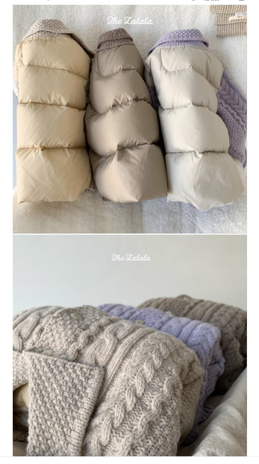 더라라라 키즈 캐시미어 니트 다운 패딩 상품이미지5