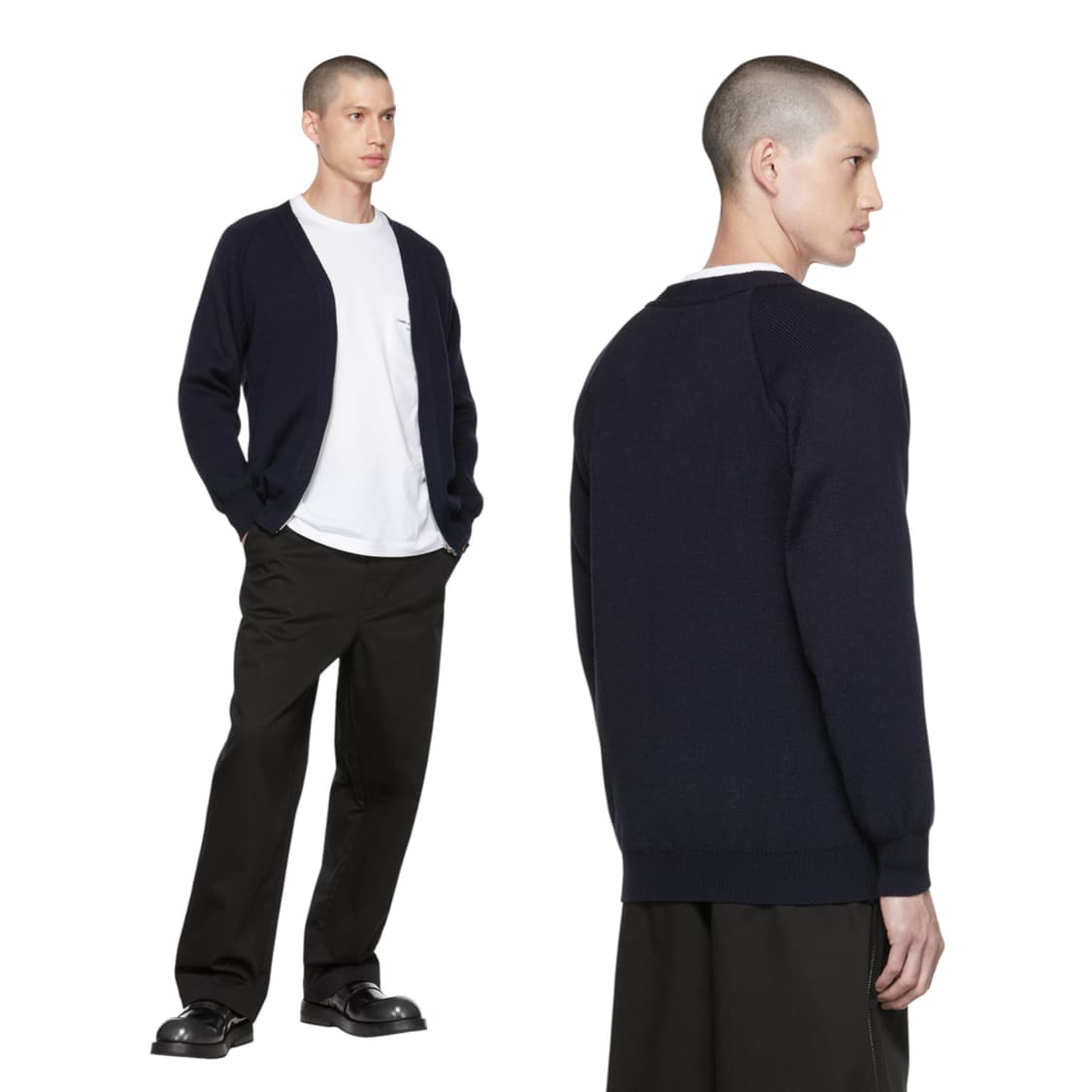 꼼데가르송 옴므 두 집업가디건 블랙 AD2021 상품이미지6